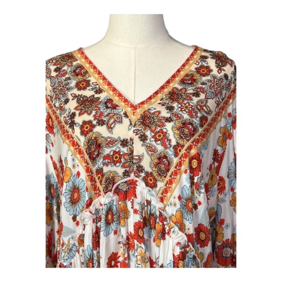 EUC BTFBM boho floral empire waist dress – size XL - Picture 2 of 10